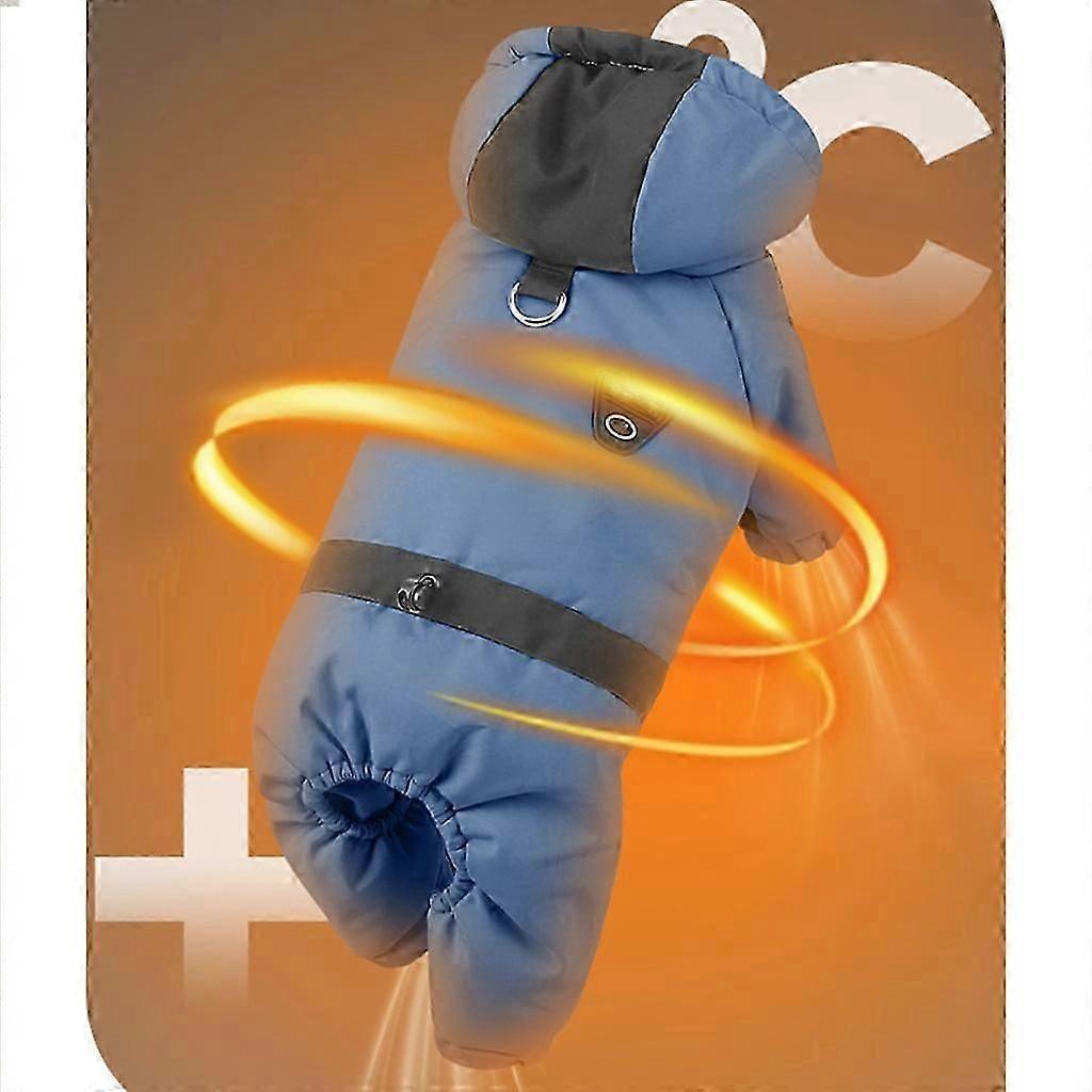 Heavy Duty Cold Weather Pet Suit 4Leg Coverage Windproof Lining Down Jackets For Cold Weather Outdoor Activity Warmth