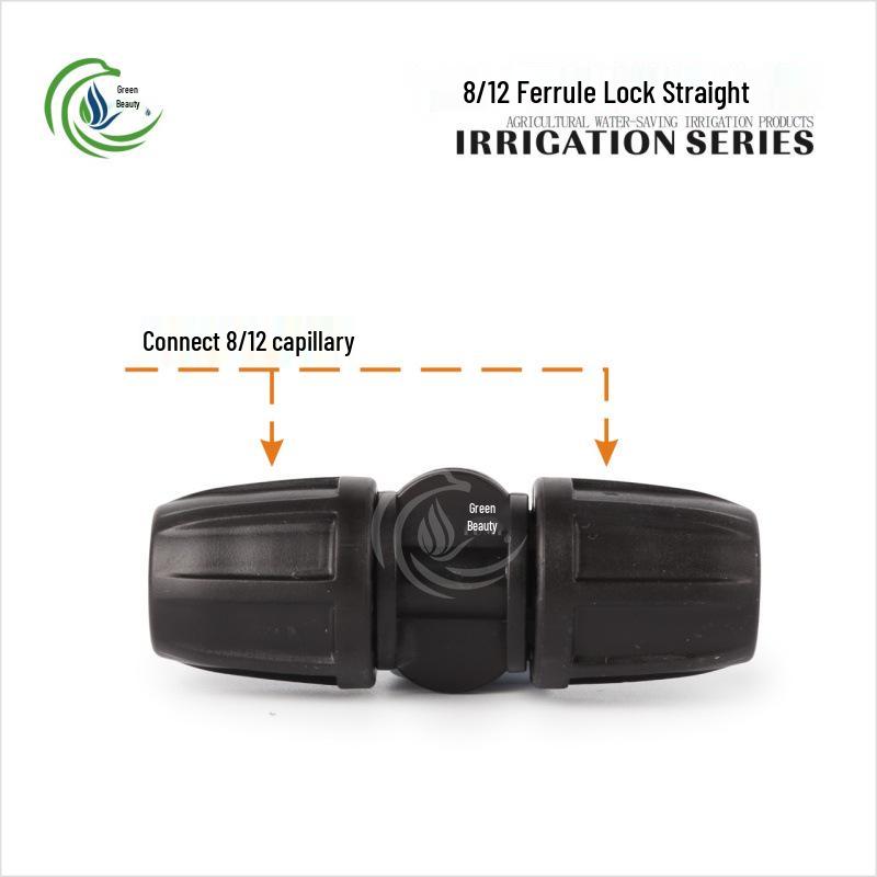 Capillary Fittings Set: 8/12 Straight, Elbow, Tee, 9/12 Connector, Garden Irrigation Auto-Watering