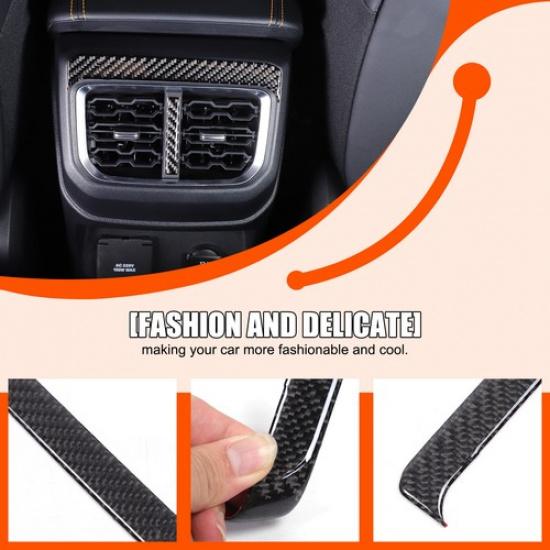 Soft Carbon Fiber Rear Air Vent Trim Sticker For Ford Ranger Raptor T9 2024