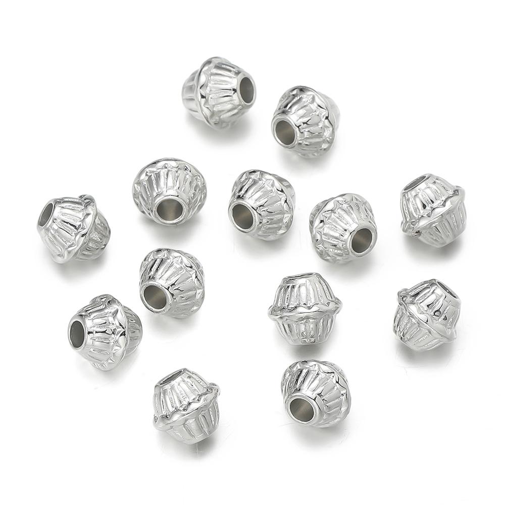 50pcs/lot CCB Spacer Beads Charms Antique Silver Color Spacer Beads Charms Pendants For DIY Bracelets Jewelry Making Accessories