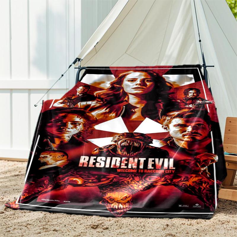 The sci-fi game Resident Evil features the Umbrella Corporation blanket a soft home furnishing nap decoration a warm Sherpa blanket for all seasons U8