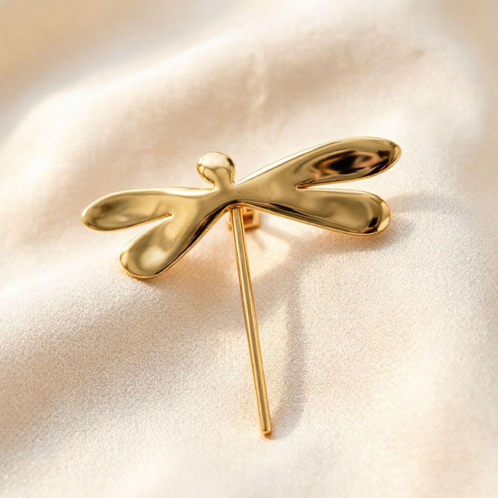 Unieke Schattige Dames Broche Mini Luxe Gevoel Libelle Broche Beweegbare Staart 304 Roestvrij Staal Koreaanse Stijl Badge Dagelijks