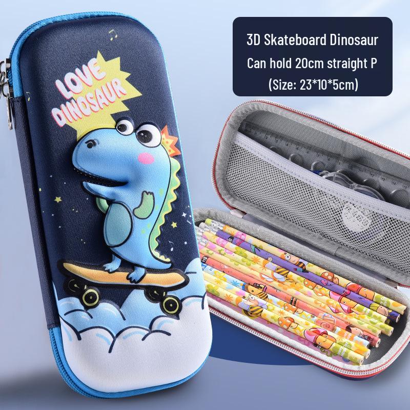 3D Large Capacity EVA Pencil Case for Kids - Multifunctional Storage Bag for Boys and Girls