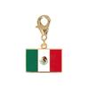 Braccialetto con Charm Bandiera in Acciaio Inossidabile con Moschettone, Gioiello Ciondolo Paese per Regalo di Viaggio Accessorio Stile