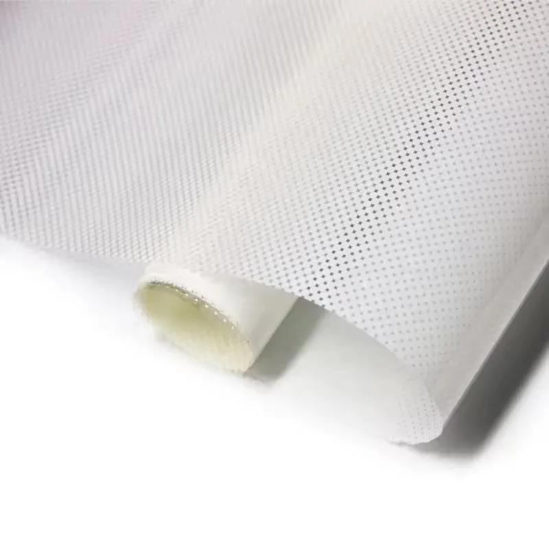 PET Materiál Gradientní Okenní Fólie Semi-Soukromí Bílý Gradientní Puntíky Samolepicí Fólie na Sklo pro Domov a Kancelář