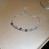 High-End Zircon Floral Heart Bracelet - Luxurious Sparkle for Women