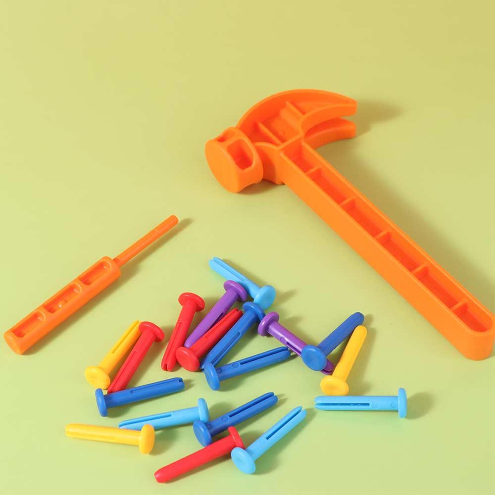 Simulation Toddler Hammer Nails Toys Montessori Nail Screw Games  Preschool Kids Boys