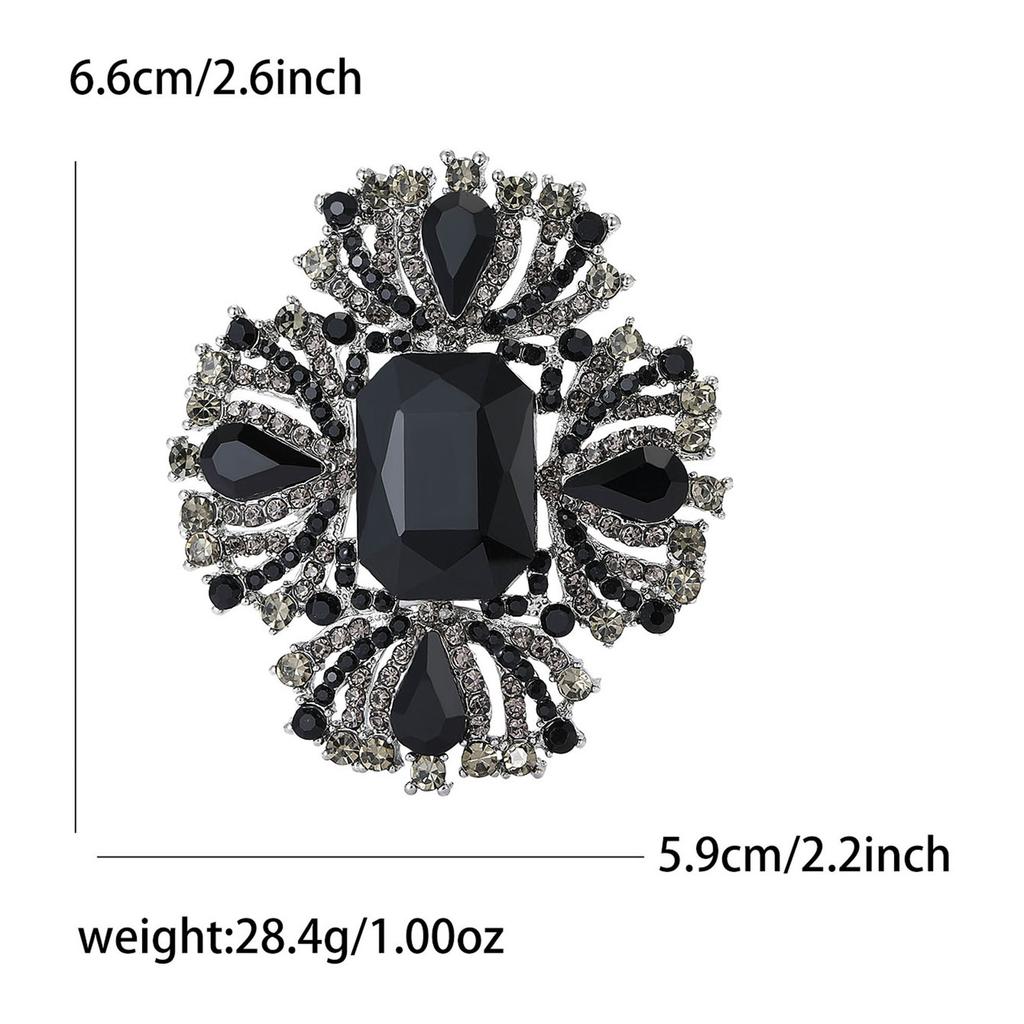 Crystal Brooch for Women Unisex Rhinestone Flower Pins Banquet Party Gifts Jewelry Accessories