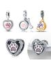 Breloques Griffe de Chien Mignonne Plaqué Argent 925 pour Jeunes Adaptées Bracelet à Breloques 925 Perles Bijoux Cadeaux pour Femmes