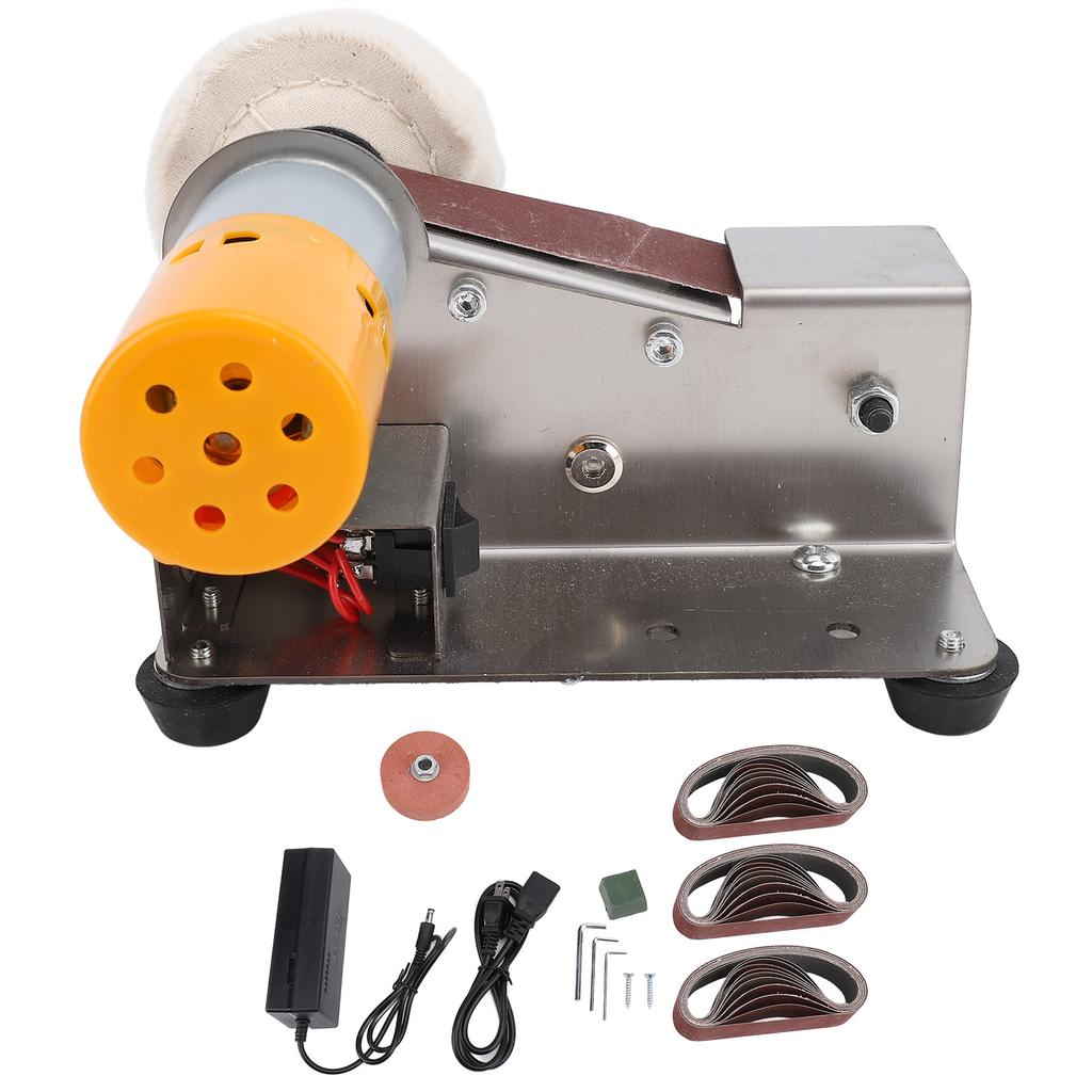 15 Degree Mini Belt Sander 7 Speeds Electric Spindle Sander Belt Sanding Machine for Cutter