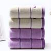 Toalla de baño suave, juego de toallas de lavanda bordadas de algodón, toalla facial de mano de algodón, juego de sábanas