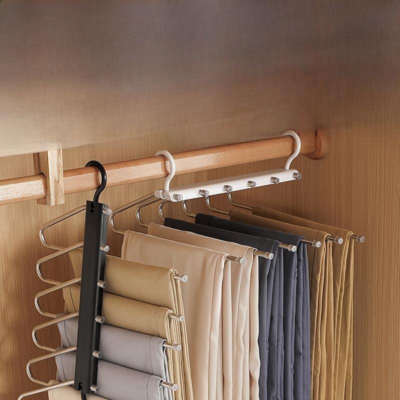New Stainl Steel Multi-layer Pull-out Exble Pants Ra Clothes Hanger Hook Storage Organizer by Xuan Zhuo Jing
