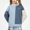 Puma Color Block Round Neck Pullover Sweatshirt Women Tops Blue 533052-61