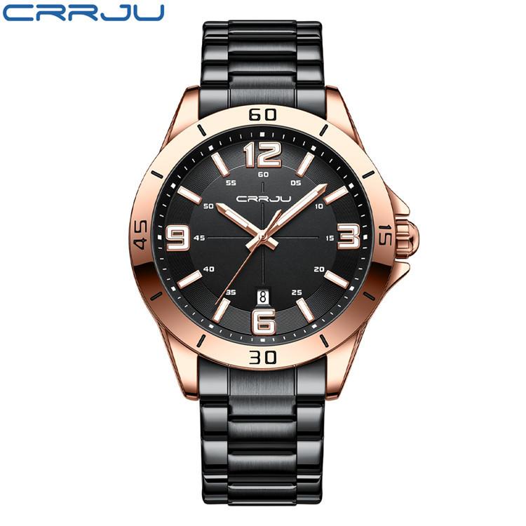 CRRJU-5003 New Steel Band Men's Watch Fashion Business Watch
