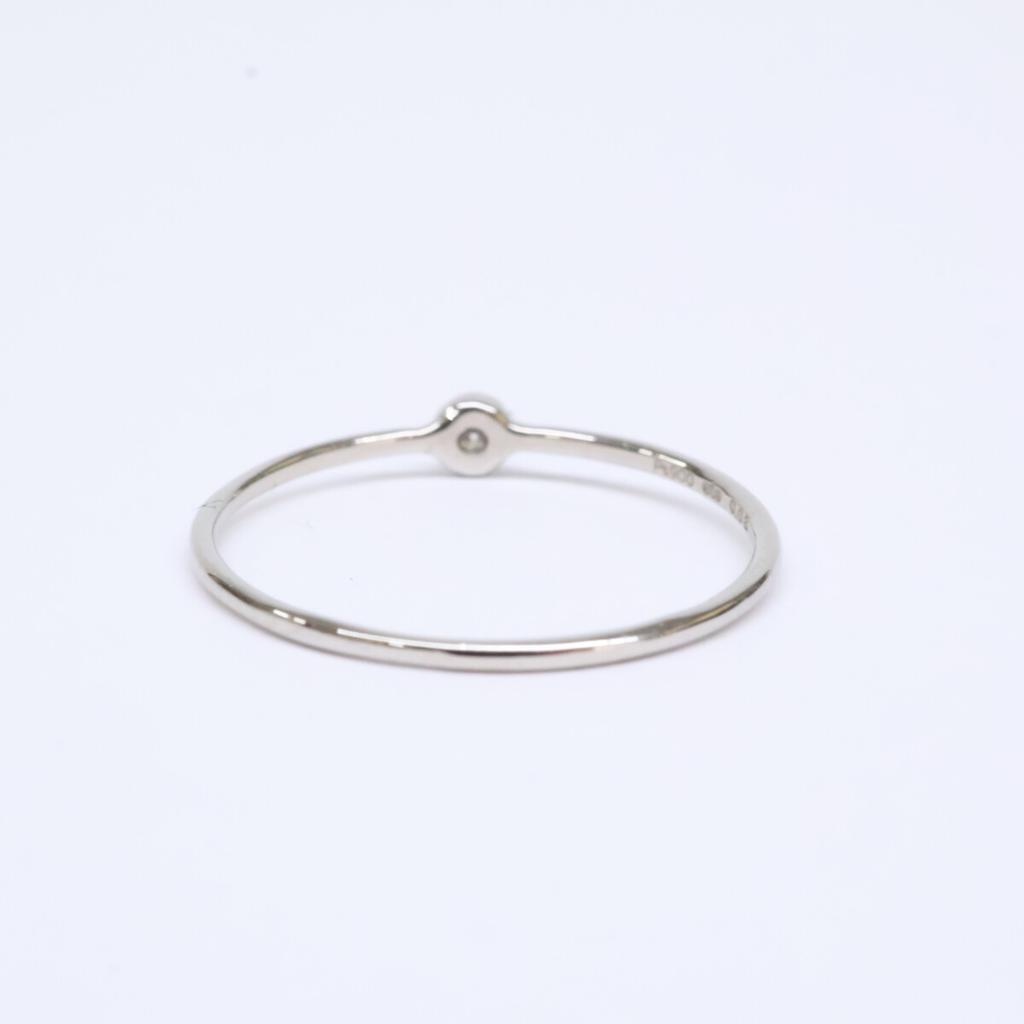 Ete [Excellent Condition] 430593 Pt900 0.03 Slender Diamond Ring Ring PlatinumUsed