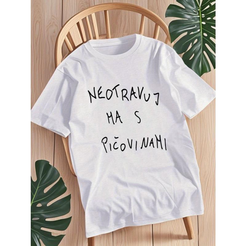 European sizes Czech Saying about Humor Men'S Short Sleeve T-Shirt Summer Top