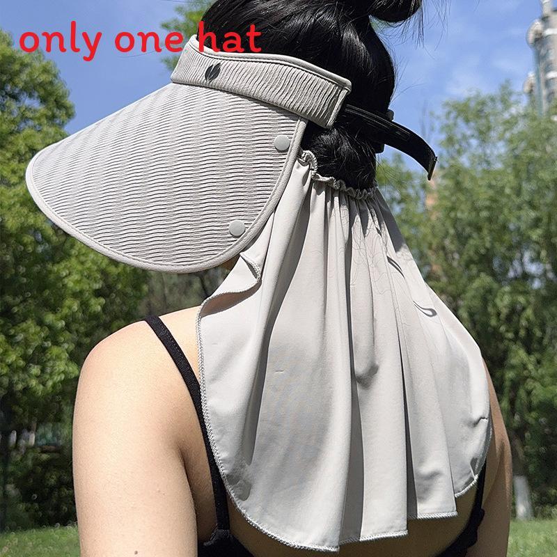 

Summer Wide Brim Foldable Hat For Sun Protection And Neck Guard світло-сірий колір