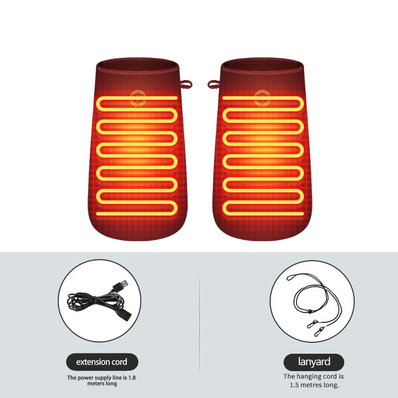 Electric Heating Hand Massager Full-Wrap Vibration Kneading for Tendonitis Mouse Hand Relief Muscle Relaxation Unisex Heated Gloves