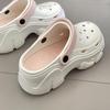 2026 Women's Thick Sole Garden Shoes: Non-Slip High-Heeled Beach Slippers with Arch Support and Closed-Toe Design