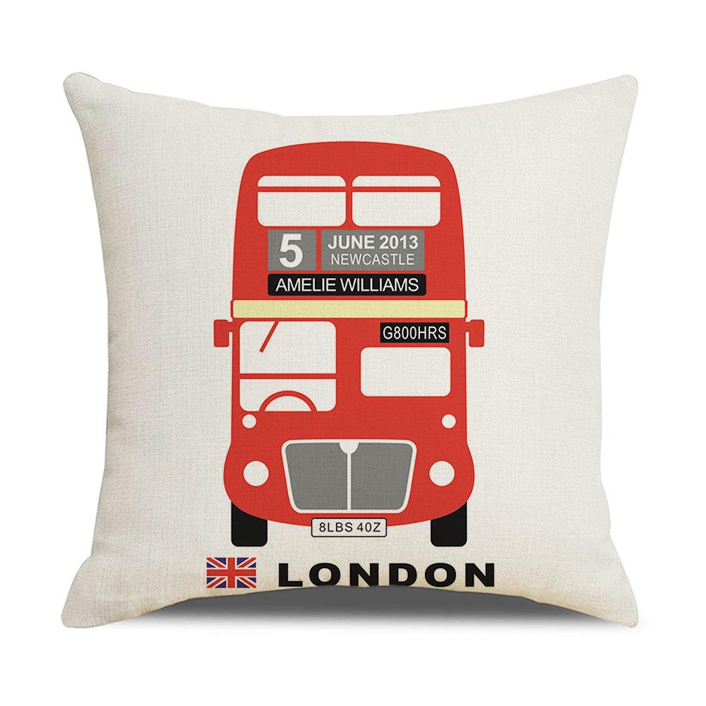 Pillow Nordic British Style Ins Linen Pillow Case Sofa Cushion Square Cushion Iron Tower