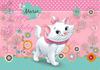 Beautiful cat Marie birthday background poster, cartoon white cat theme for girls birthday party decorations, photo background accessories.