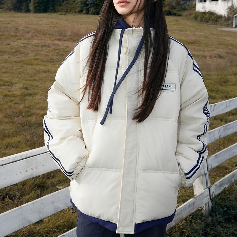 Fashion Winter Coats Woman Fake Two Pieces Parkas Casual Loose Thick Warm Lady Jackets Hooded Oversize Outerwears