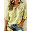 Versatile Loose Half Sleeve Casual Blouse, Simple Solid Color, Breathable Comfortable For Multiple Occasions