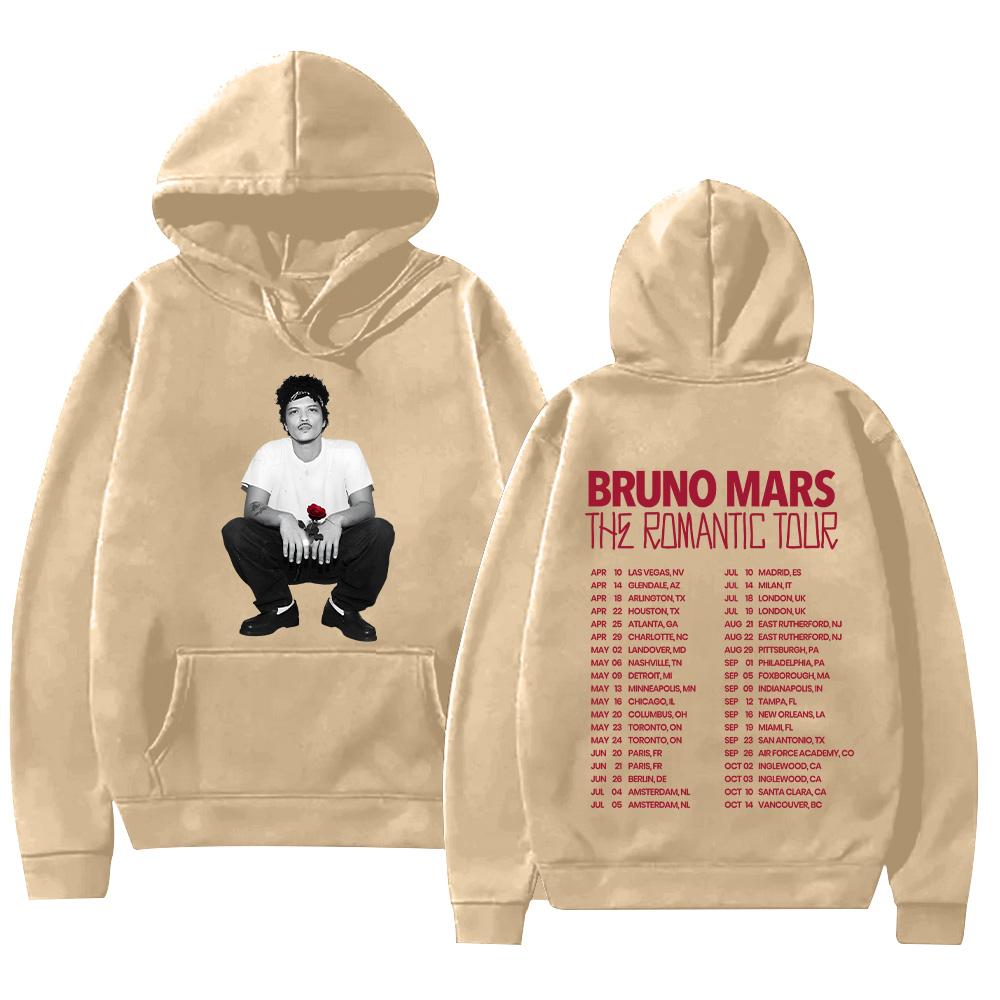 Romantické mikiny s kapucí Růže Bruno Mars Mikina The Romantic Tour Retro Grafické oblečení Móda Ženy Muži Ležérní Y2K Pulovr Párové sladěné oblečení