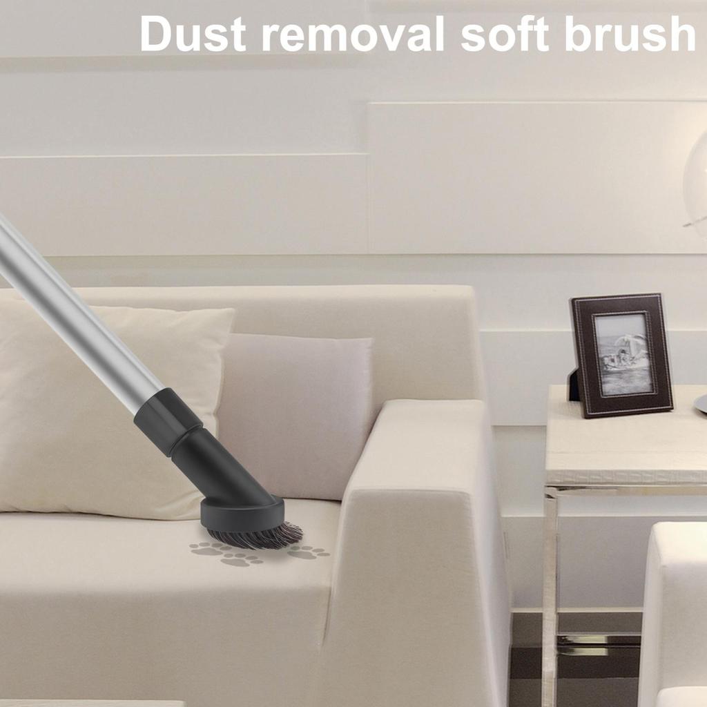 4pcs Durable Round Dust Brush & Hose Adapter for 1.25 Inch Cleaner Vacuum