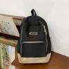 Lightweight Large Capacity Student Schoolbag Women Color Block Backpack