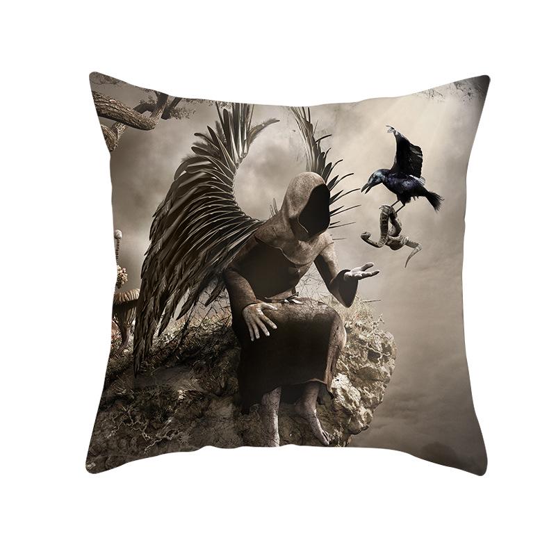 New Peach Skin Halloween Pillowcase Home Wish Home Supplies Cushion Cover Waist Pillowcase