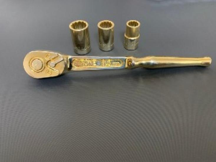 

TONE Золотая трещоточная головка, позолоченные 3/8 -головки :10мм.12мм.14мм 12 квадратных