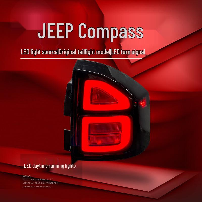 

Jeep Compass LED Taillight Assembly for 2011-2015 Models: Modified Daytime Running, Brake, and Turn Signal Lights
