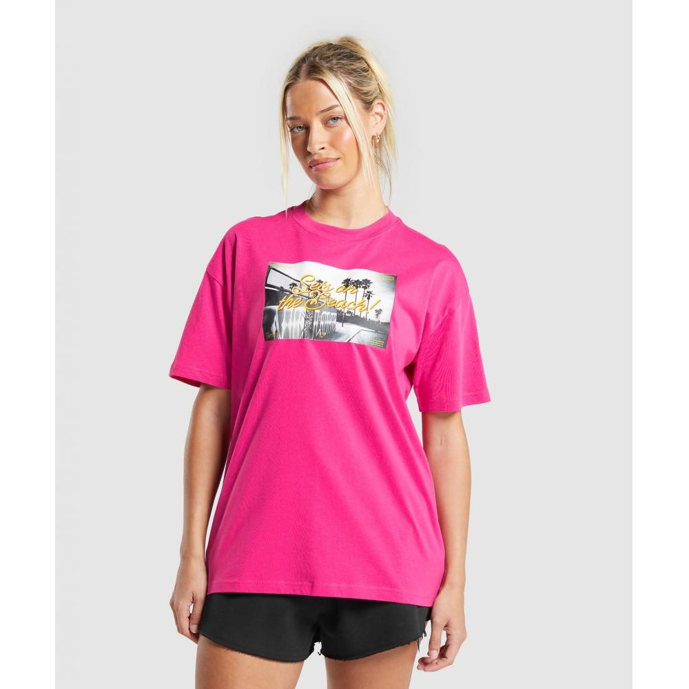 

Gymshark SeTs On The Beach Oversized T shirT Valley Pink B1b5p kb0T XS