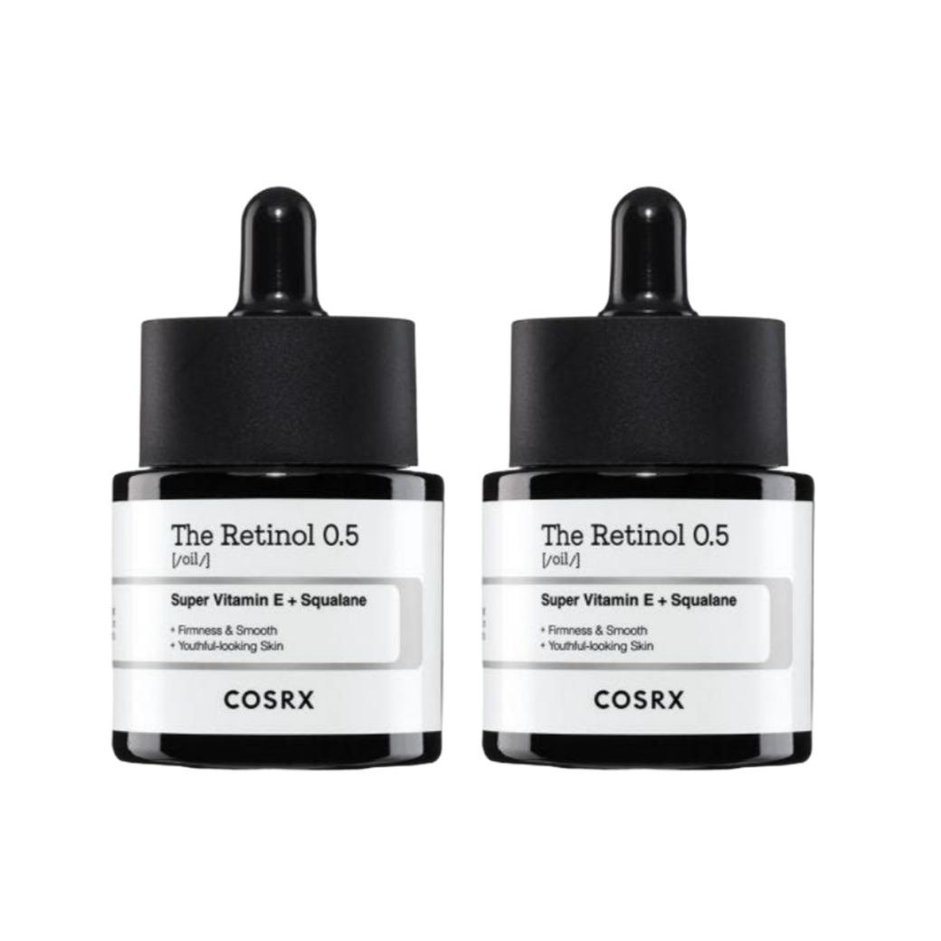 

[1+1] COSRX The Retinol 0.5 Oil 20ml × 2 – Smoothing & Anti-Aging Retinol Facial Oil Duo Set