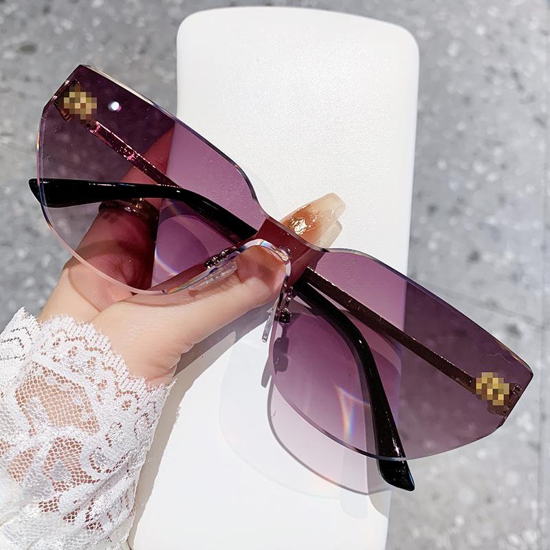Frameless Letter M Mijia Sunglasses Cat Eye Trend Sunglasses Men'S And Women'S Sunglasses