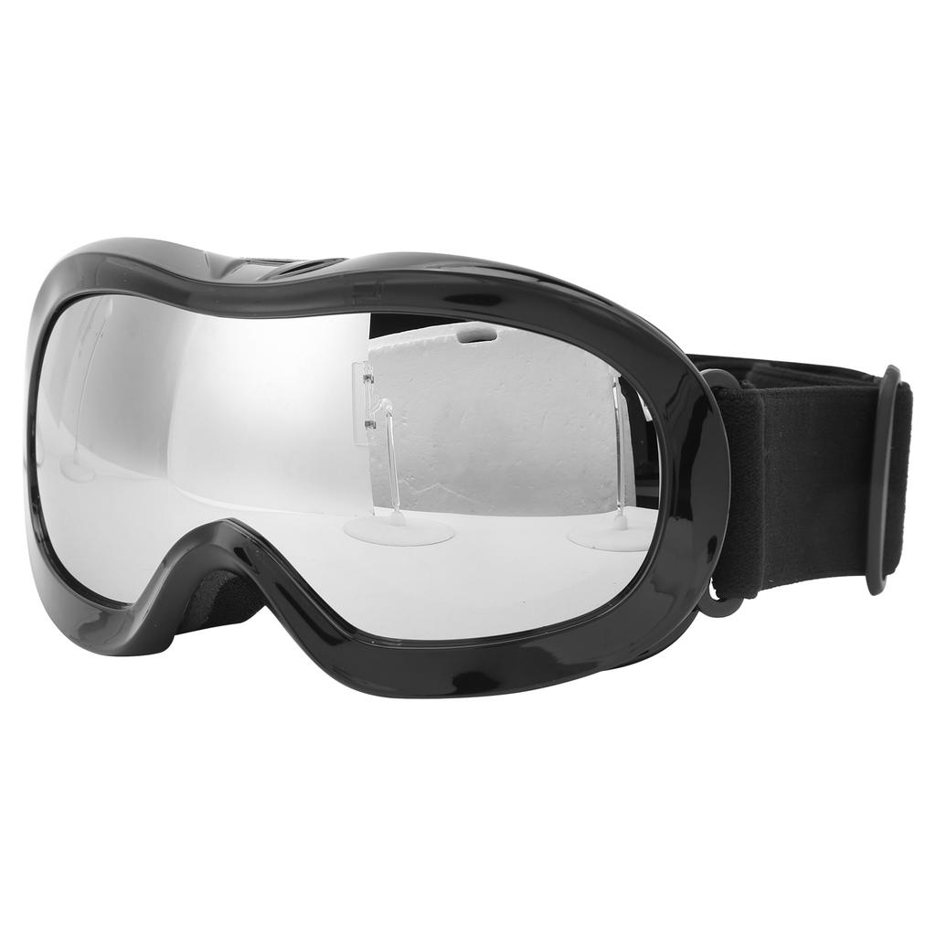 Children Ski Snowboard Goggles DoubleLayer Lenses AntiFog UV Protection Snow Goggles(Silver )