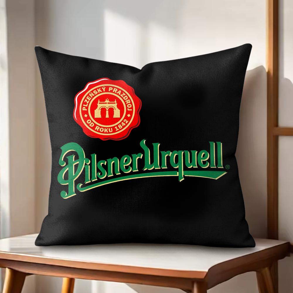 

beer PPilsner UUrquell Cushion Cover Natural Linen Organic Fabric DoubleSided Printing Couch Pillow Covers Home Decor 30x30cm