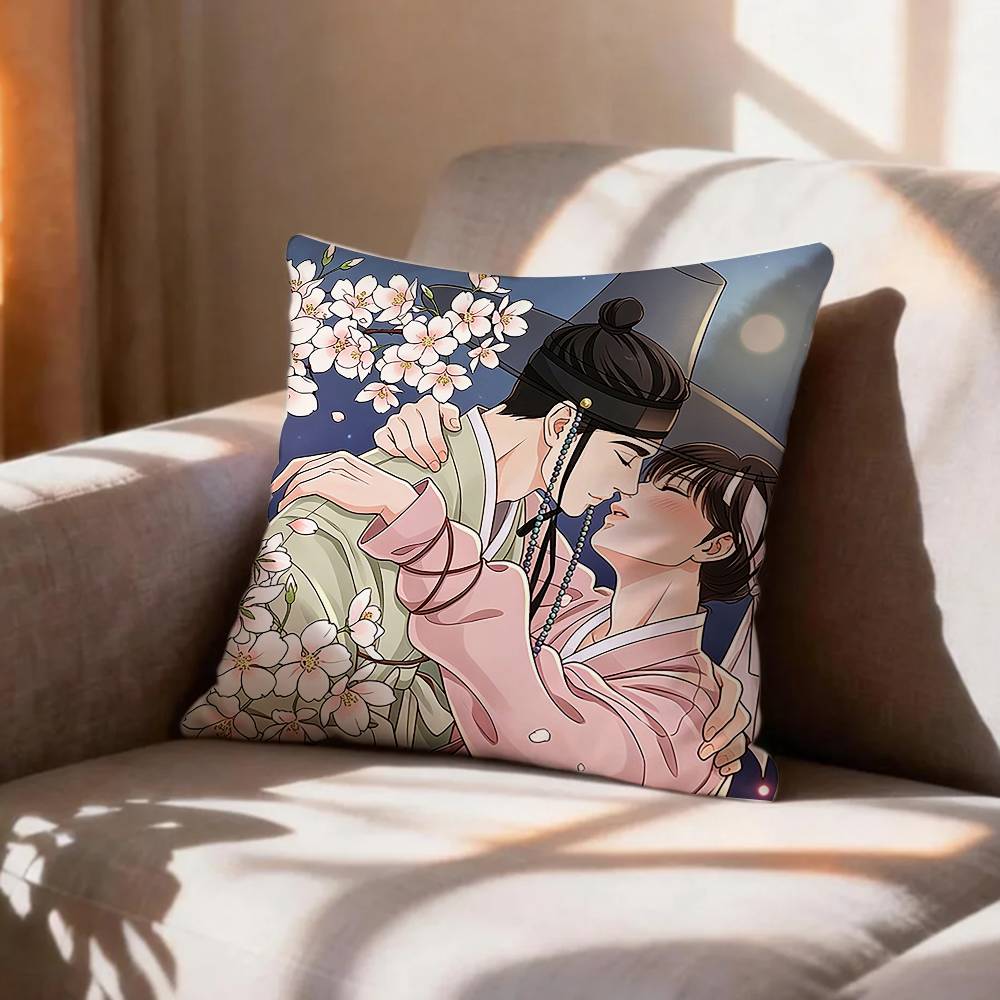 Ancient Korean BL manhwa Nakyum Seungho  Pillow Case Pattern Printed Pillowcase For Living Room Sofa Cushion Cover