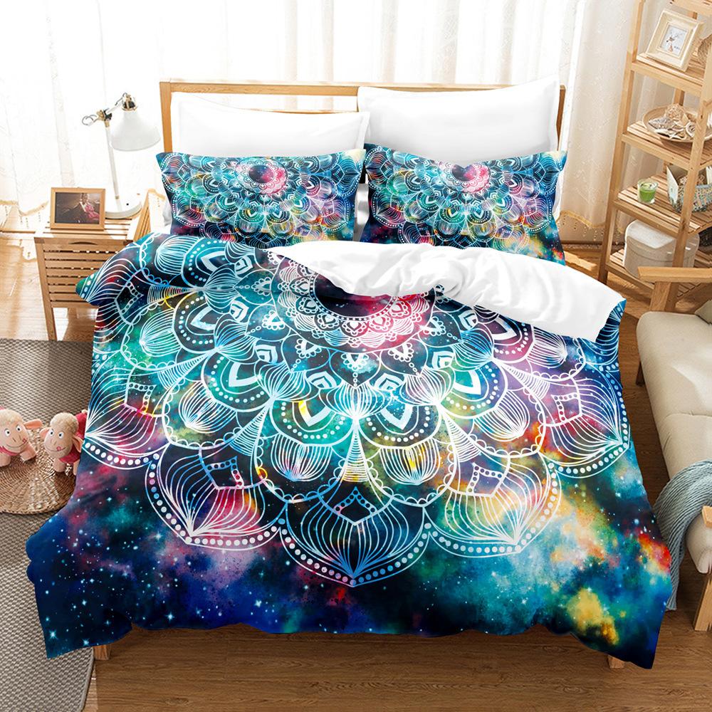 

Mandala Pattern Four-Piece 3D Printed Bed Sheet Quilt Cover 135 * 200