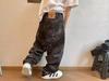 Men's Versatile Retro Snake Print Camo Jeans - Loose, Casual, Wide-Leg