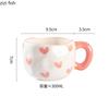 Niedliche unregelmäßige Keramik-Kaffeetasse, handbemalt, kreative Frühstückstasse, Hafertasse, Milchtasse, Teetasse, Haushalt, 300 ml, Wassertassen