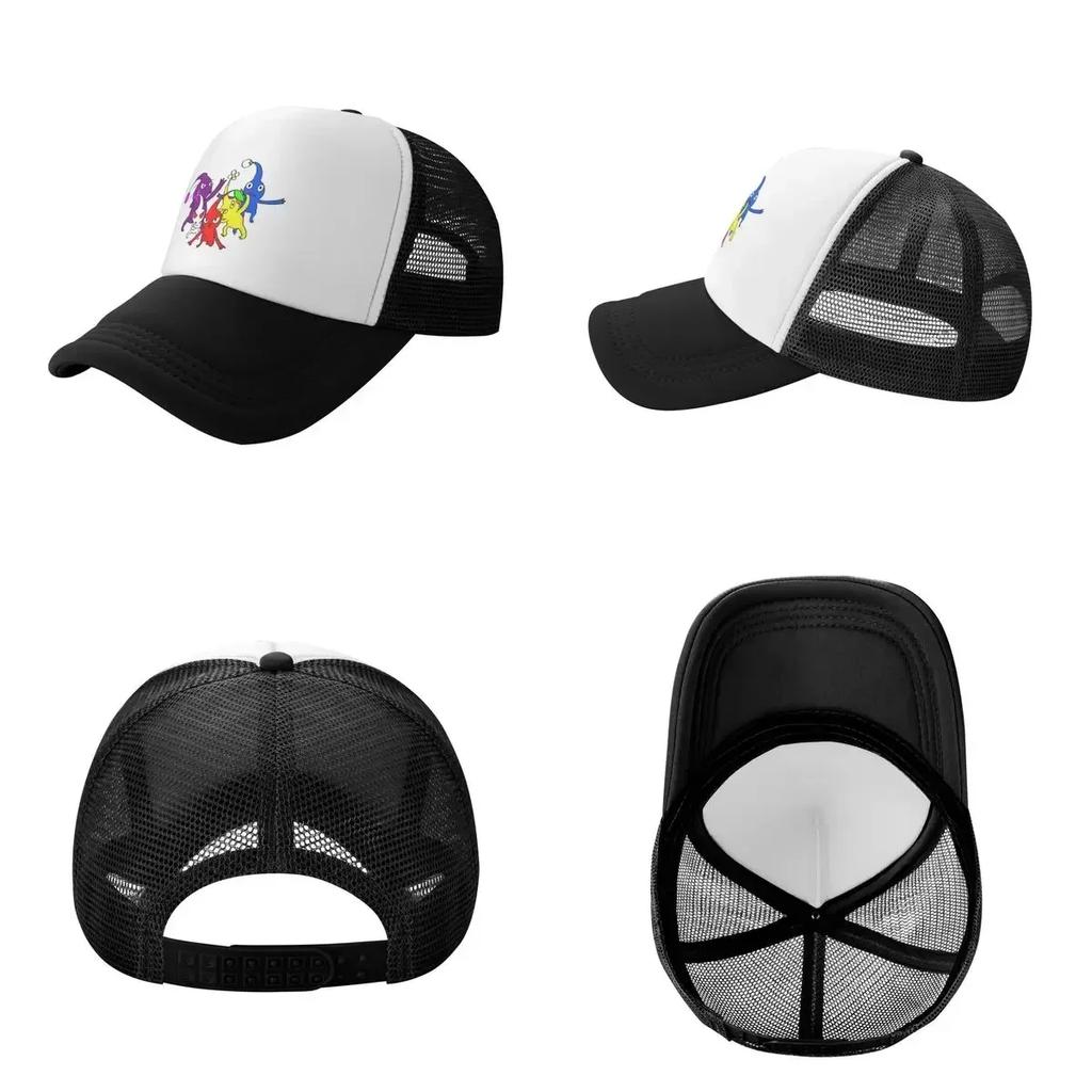 Pikmin Cap Fashion Casual Mesh Baseball Caps Adjustable Hat Hip Hop Summer Unisex Baseball Hats Polychromatic
