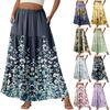 Damen Casual High Waist Kordelzug A-Linien Rock Farbiger Rock Mit Taschen