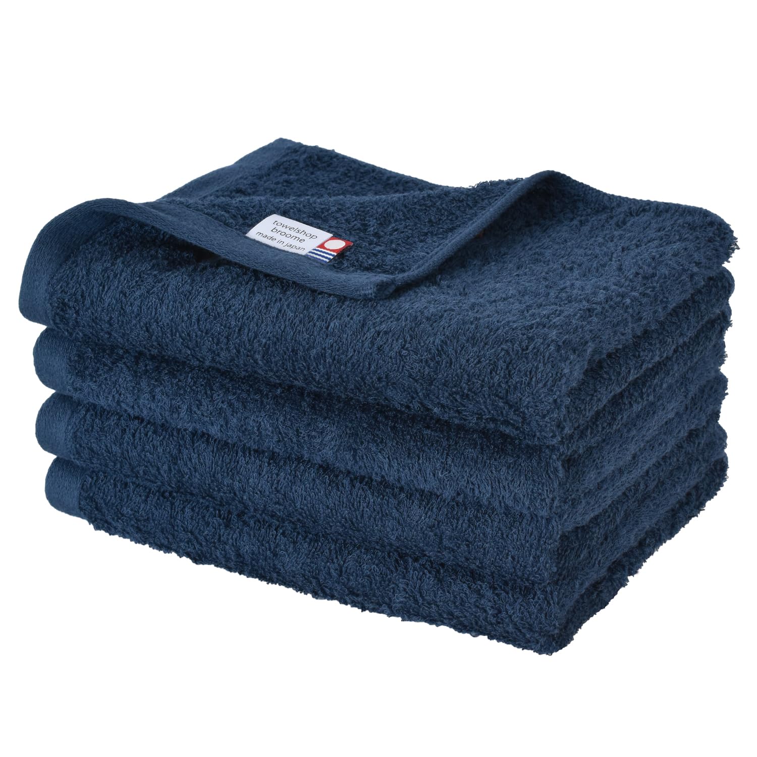 

Сертифицированный набор полотенец для лица Bloom Imabari Towel из 4 штук Jupe Soft Absorbing Thin Quick Dry Room Dry Cotton Made in Japan 100% (военно-морской флот)