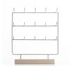 1pc Wooden Earring Display Stand - Sturdy Iron Frame, Painted Rectangular, Space-Saving Organizer Fits Hooks/Pendants/Earrings