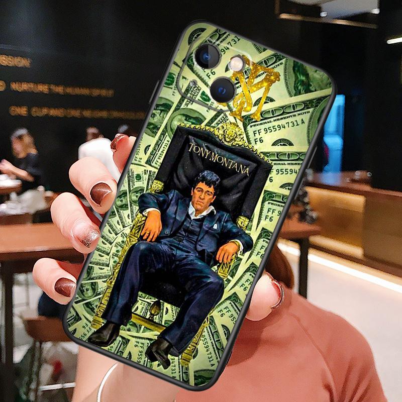 

Scarface Tony Montana Case For iPhone 11 12 13 14 15 16 Pro Max Mini X XS XR 14 Plus Protect Cover iPhone 11