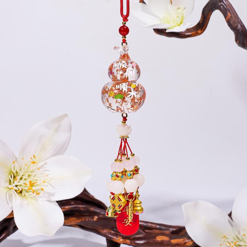 Suspensions de Voiture Gourde, Décoration de Rétroviseur Intérieur Suspensions de Voiture, Gourde Fulu en Résine Cadeau Atmosphère Suspensions de Voiture