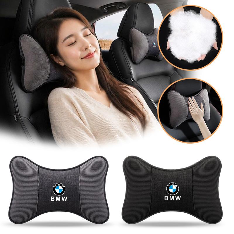 2Pcs Car Seat Neck Pillow Memory Cotton Headrest For BMW 50th Anniversary M M2 M3 M5 E46 E90 G20 F30 F10 X1 X2 X3 X5 Accessories nlvc53