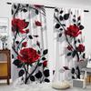3D Flower Pattern Printed Curtains   Christmas Decorations   Bedroom and Living Room Decoration   Home Decoration   Room Decoration